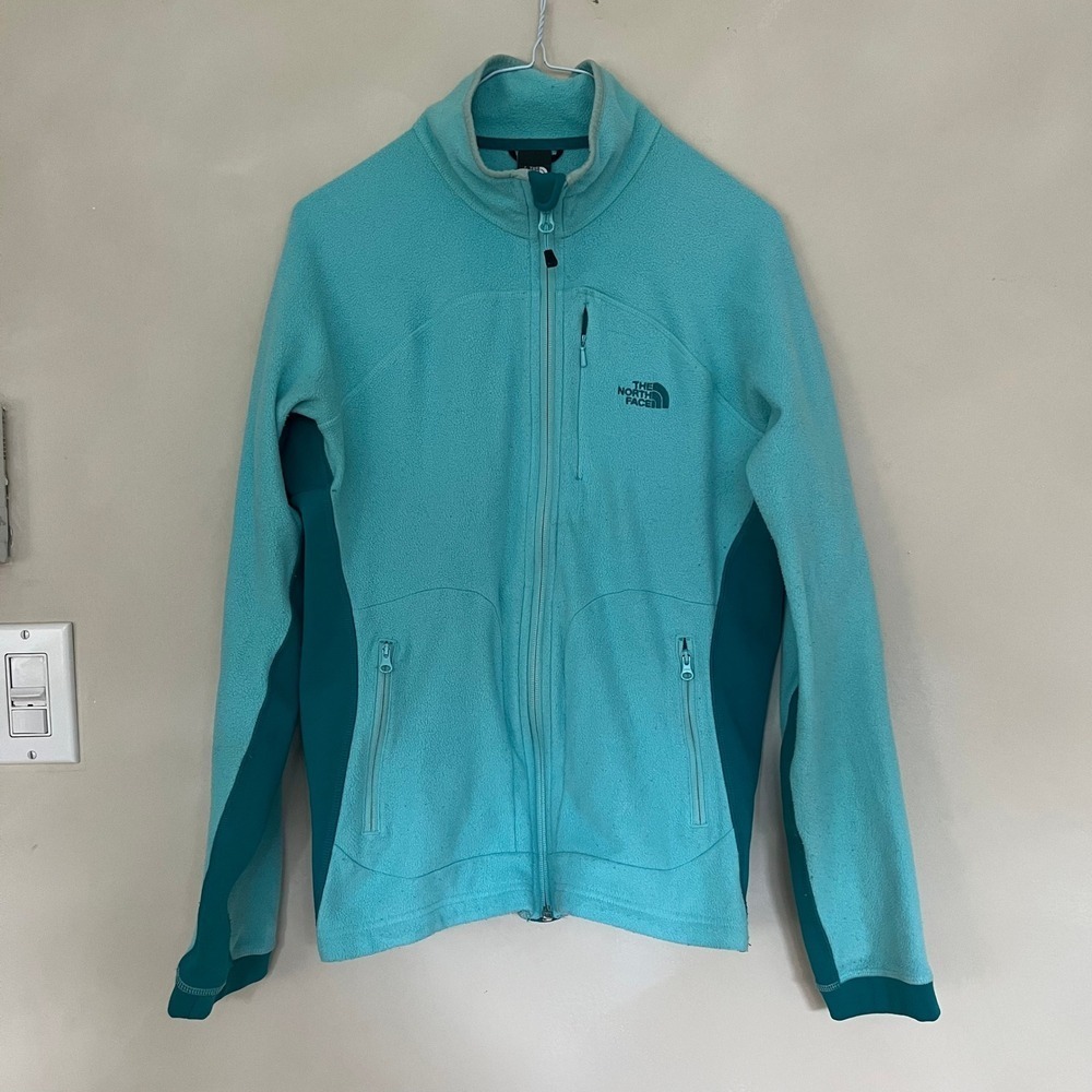 The North Face Women's Aqua Teal Fleece Full Zip Jacket L